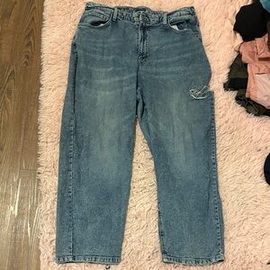 Wild Fable Distressed Blue Wide Leg Jeans